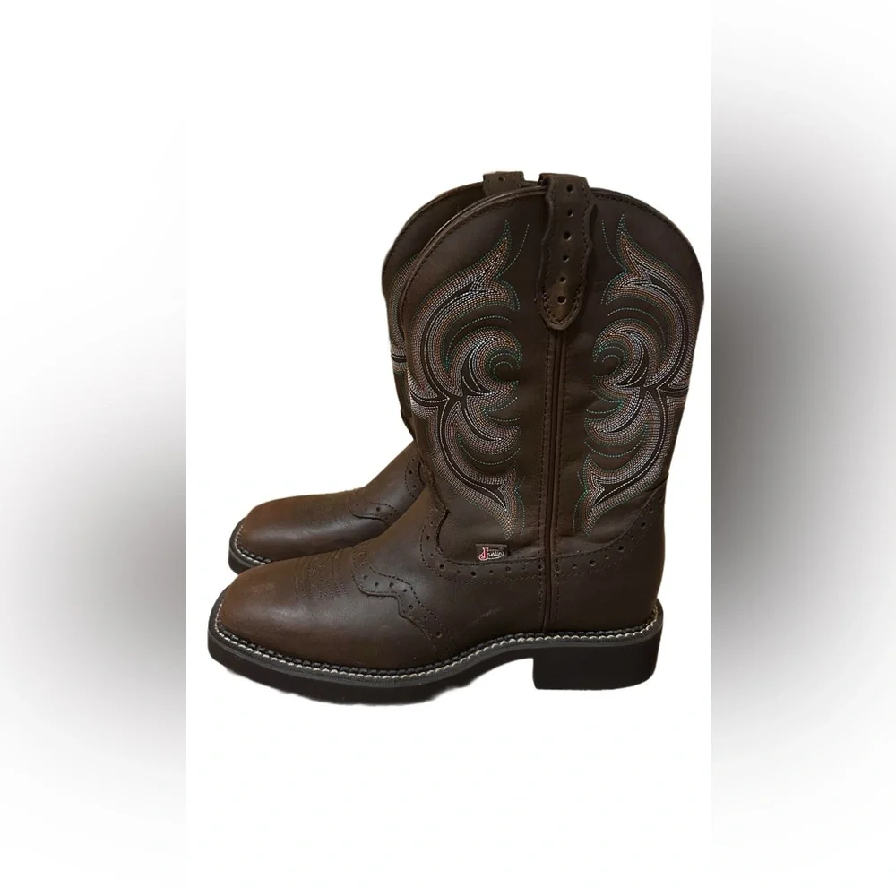 NWT Justin Square Toe Riding Boots Gypsy Collection - Picture 2 of 7